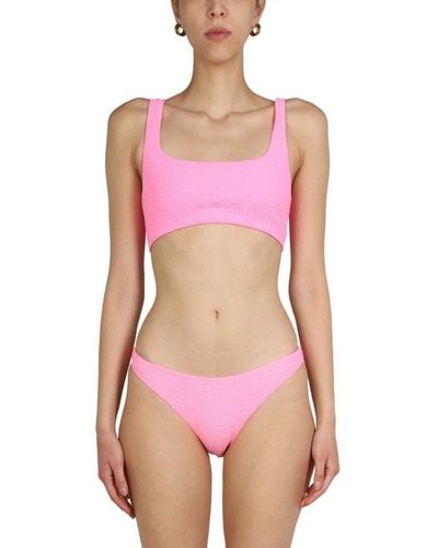 Alexander Wang Bikini Briefs With All Over Logo - Pink