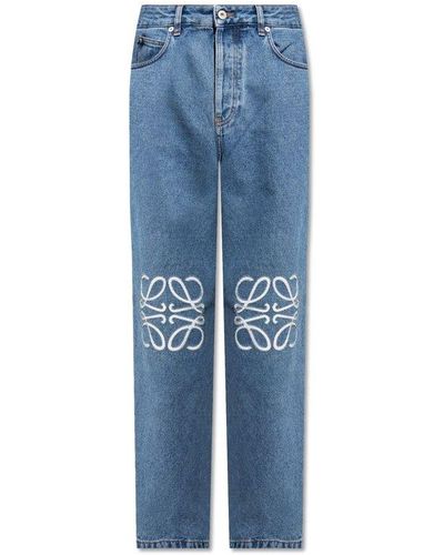 Loewe Anagram Baggy Jeans - Blue