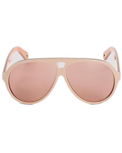 Chloé Aviator Framed Sunglasses - Pink