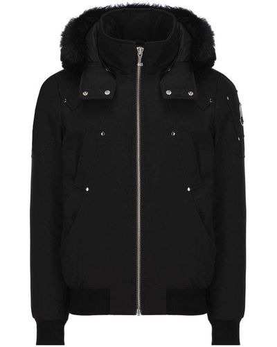 Moose Knuckles Padded Zipped Hooded Jacket - Black