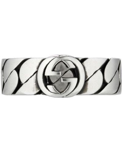Gucci Silver Ring, - Metallic