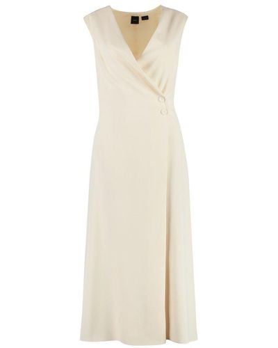 Pinko Crepe Dress - White