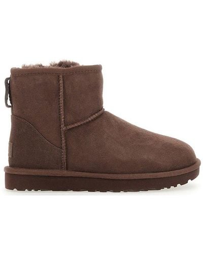 UGG Classic Mini Ii Logo-patch Ankle Boots - Brown