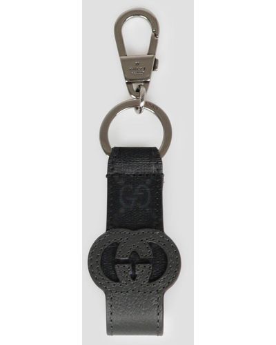 Gucci Cut-out Interlocking G Keychain - White
