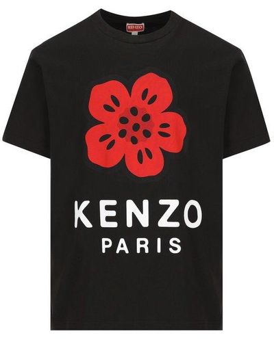 KENZO Boke Flower Printed Crewneck T-shirt - Red