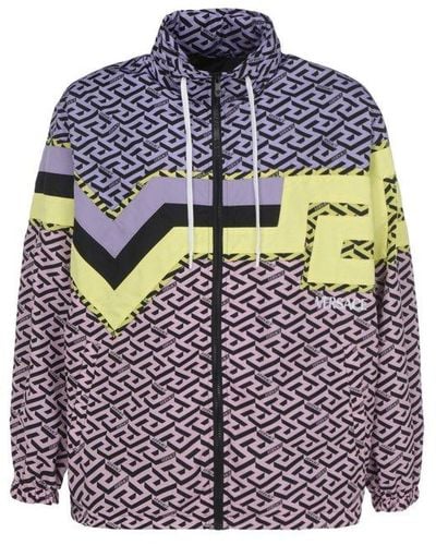 Versace Greca Monogram Zipped Jacket - Multicolour