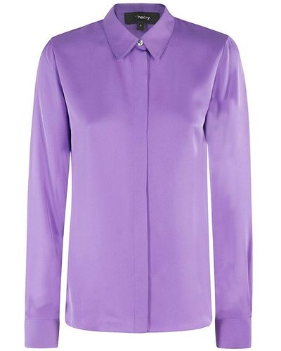 Theory Classic Fitted Shirt - Purple