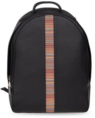 Paul Smith Leather Backpack - Black