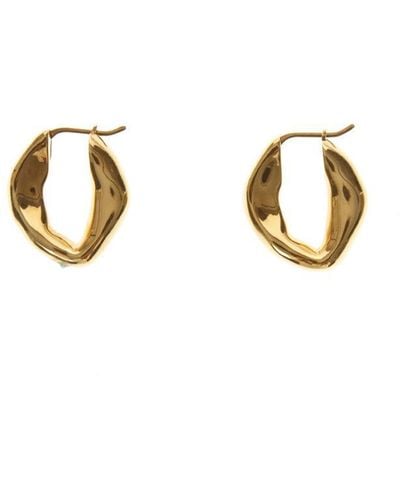 Celine Swirl Hoop Earrings - Metallic