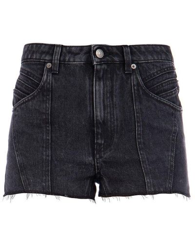 Givenchy Frayed Denim Shorts - Black