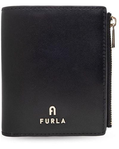 Furla Leather Wallet With Logo - Black