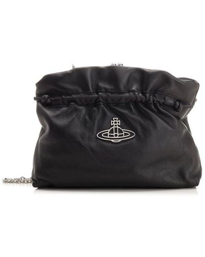 Vivienne Westwood Orb Plaque Small Clutch Bag - Black