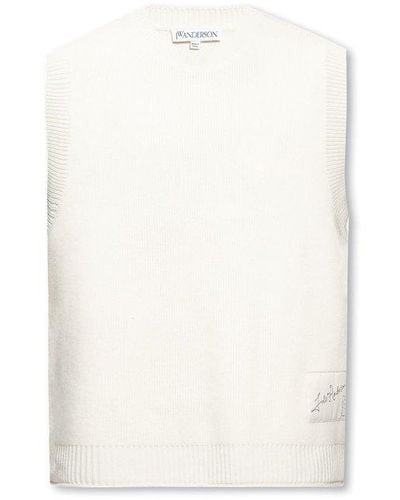 JW Anderson Wool Vest, - White