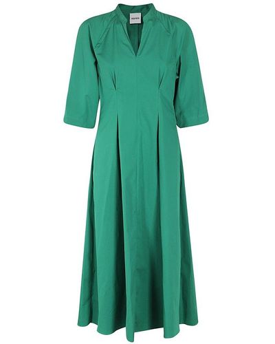 Aspesi V-neck Midi Dress - Green