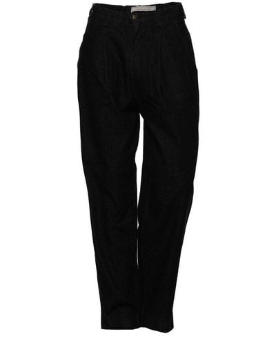 Societe Anonyme Andrew Wide Leg Pleated Jeans - Black