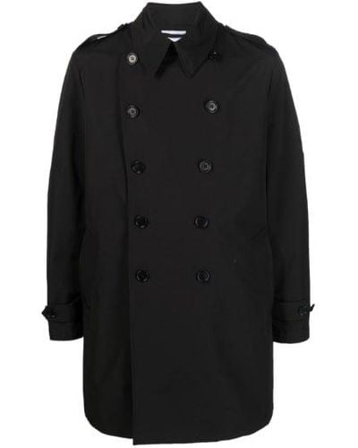 Aspesi Double-breasted Long-sleeve Coat - Black