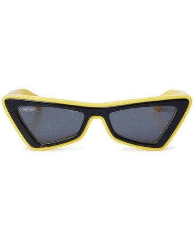Off-White c/o Virgil Abloh Artemisia - Yellow & Black Sunglasses - Blue