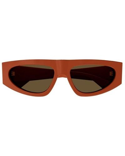 Bottega Veneta Geometric Frame Sunglasses - White