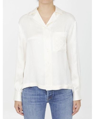 Loewe Pajama Button-up Blouse - White