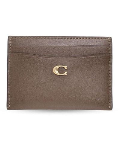 COACH Card Case With Logo in Black