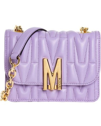 Moschino M Crossbody Bag - Purple