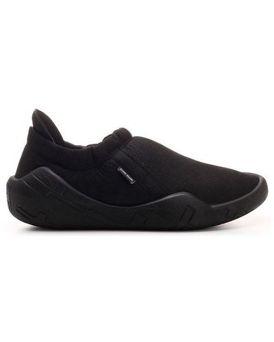Stone Island Shadow Project Logo Patch Slip-on Sneakers - Black