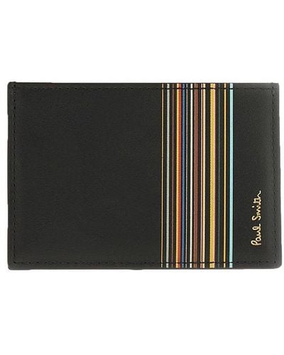 Paul Smith Signature Stripe Card Holder - Black