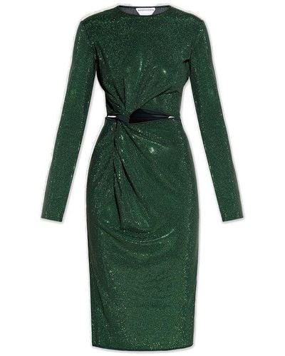 Bottega Veneta Dress With Glossy Appliqués - Green