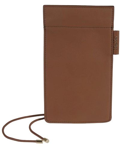 Weekend by Maxmara Logo Strapped Phone Case - Brown