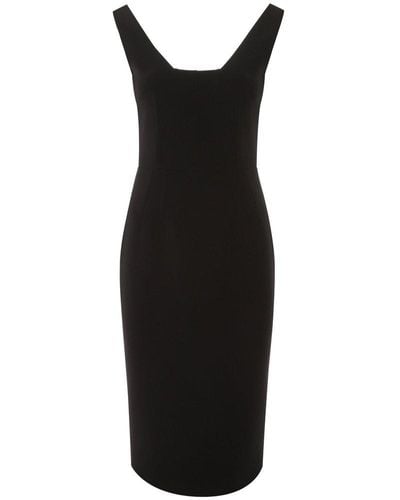 Dolce & Gabbana Deep V Back Dress - Black