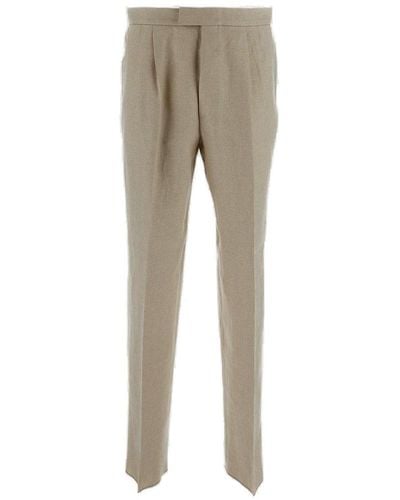 Zegna Straight Leg Tailored Trousers - Natural