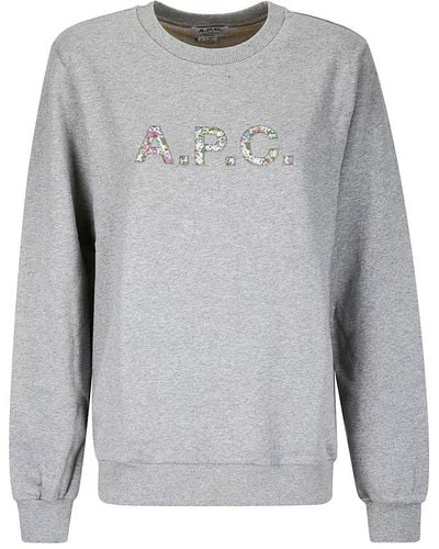 A.P.C. Sweat Floral F - Gray