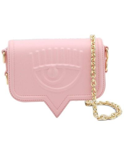 Chiara Ferragni Logo Patch Chain-linked Shoulder Bag - Pink