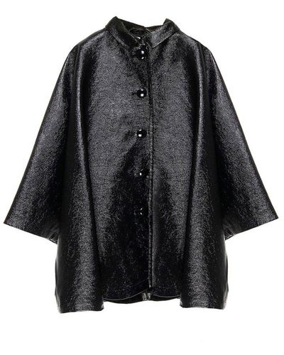 Balenciaga Oversized Cocoon Coat - Black