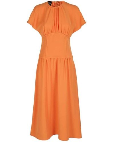 Boutique Moschino Round-neck Midi Dress - Orange