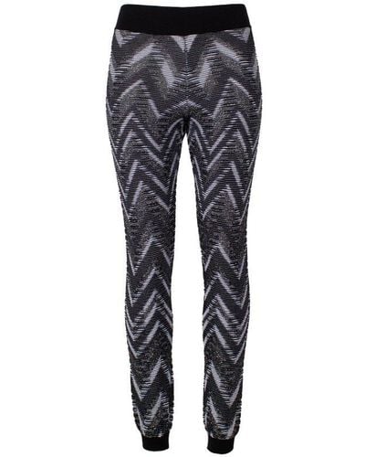 Missoni Zigzag Pattern Track Trousers - Grey