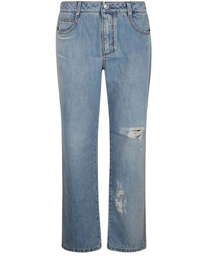 Ermanno Scervino Straight Leg 5 Pockets Jeans - Blue