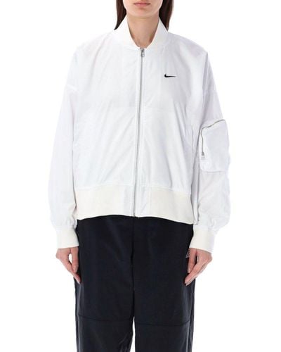 Nike Essential Zipped Bomber Jacket - White