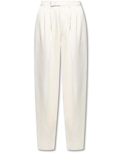 1970'S Vintage Striped Two-pleat Wide Leg Slacks, Men's Size W33 unclear navy blue type Vintage Second Hand main image 1