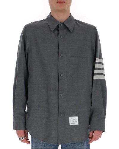 Thom Browne 4 Bar Shirt - Gray