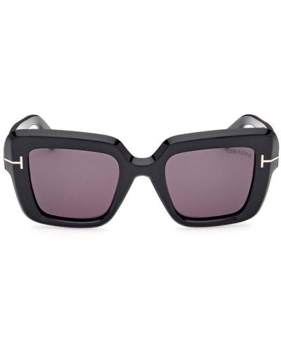 Tom Ford Esme Oversized Frame Sunglasses - Brown