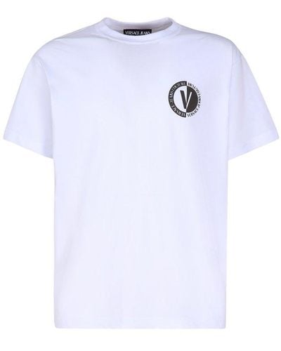 Versace Logo-printed Crewneck T-shirt - White
