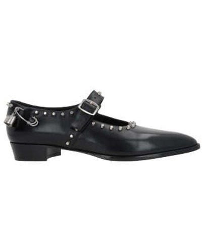 Bally Stud-detailed Pointed-toe Flat Shoes - Black