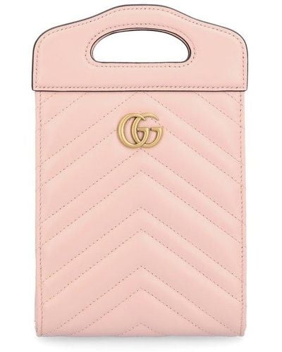 Gucci GG Marmont Top Handle Mini Bag - Pink