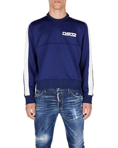 DSquared² Crewneck Long-sleeved Sweatshirt - Blue
