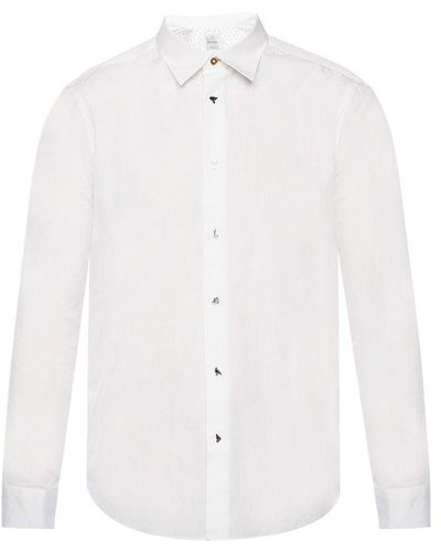 Paul Smith Shirt With Decorative Buttons - White