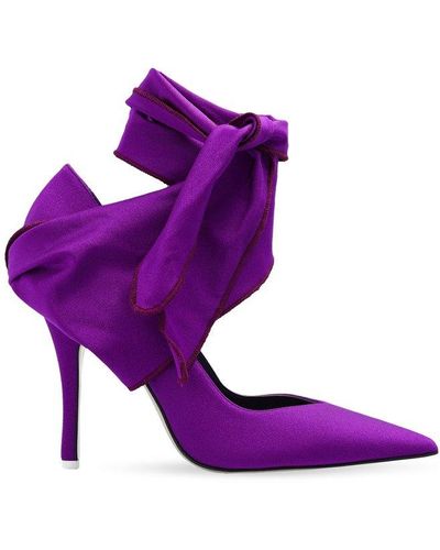 The Attico Vania Pointed-toe Court Shoes - Purple
