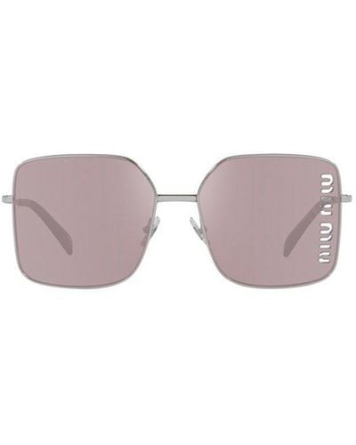 Miu Miu Square Frame Sunglasses - Pink
