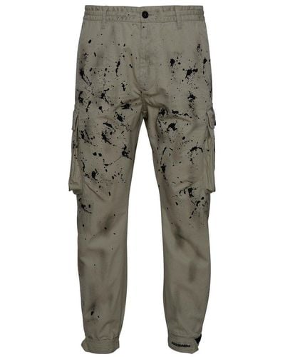 DSquared² Beige Cotton Pants - Grey