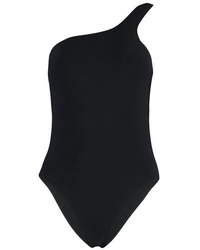Isabel Marant Sage One Shoulder Swimsuit - Black